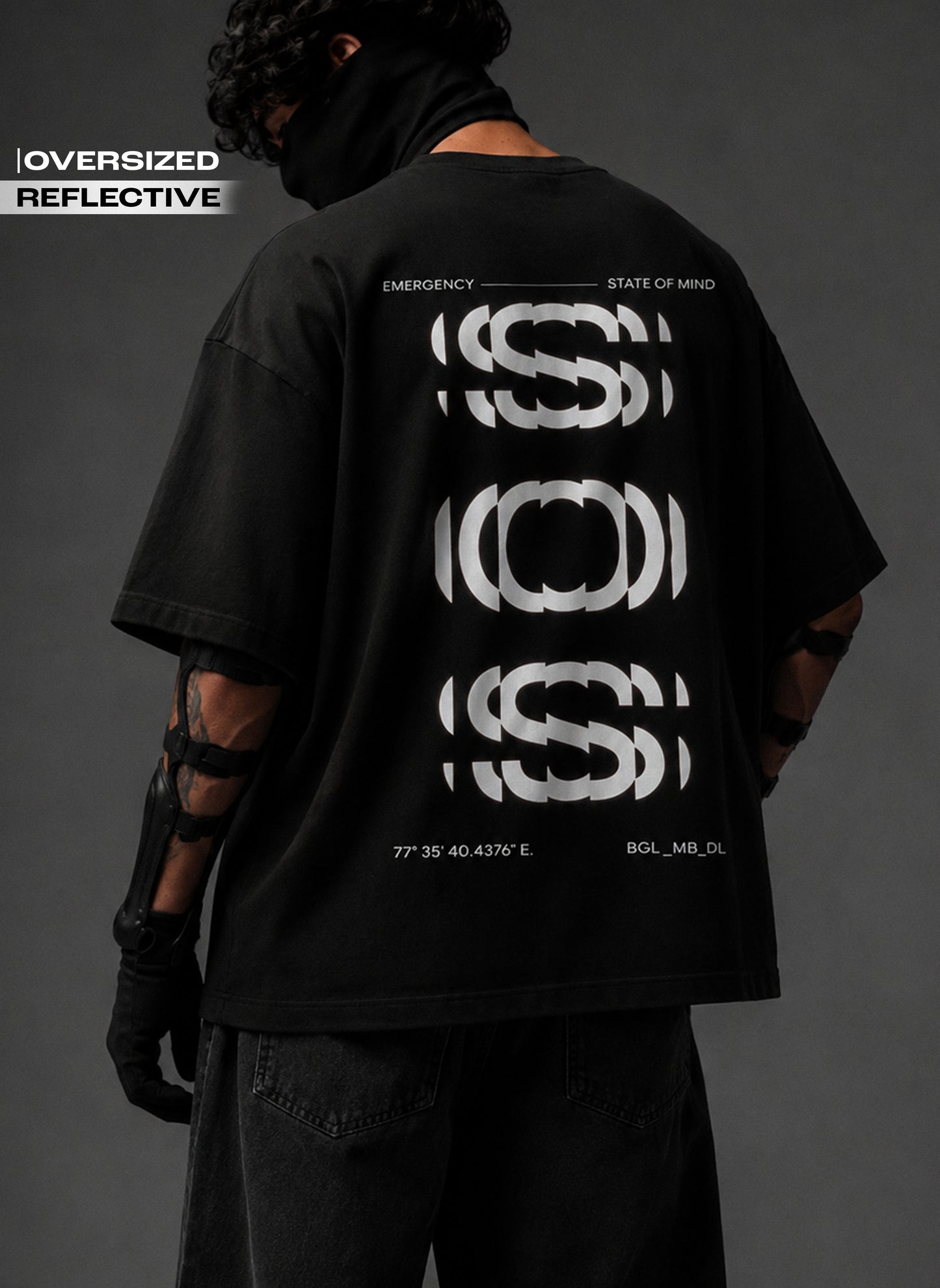 SOS Oversized - Reflective Tee