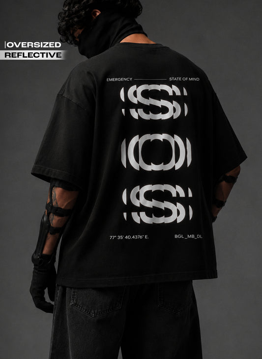SOS Oversized - Reflective Tee