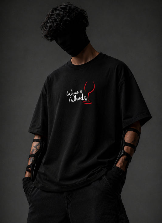 WINE ON WHEELS Oversized - Reflective Tee