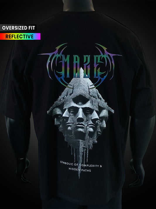 MAZE | Oversized | Reflective Tee