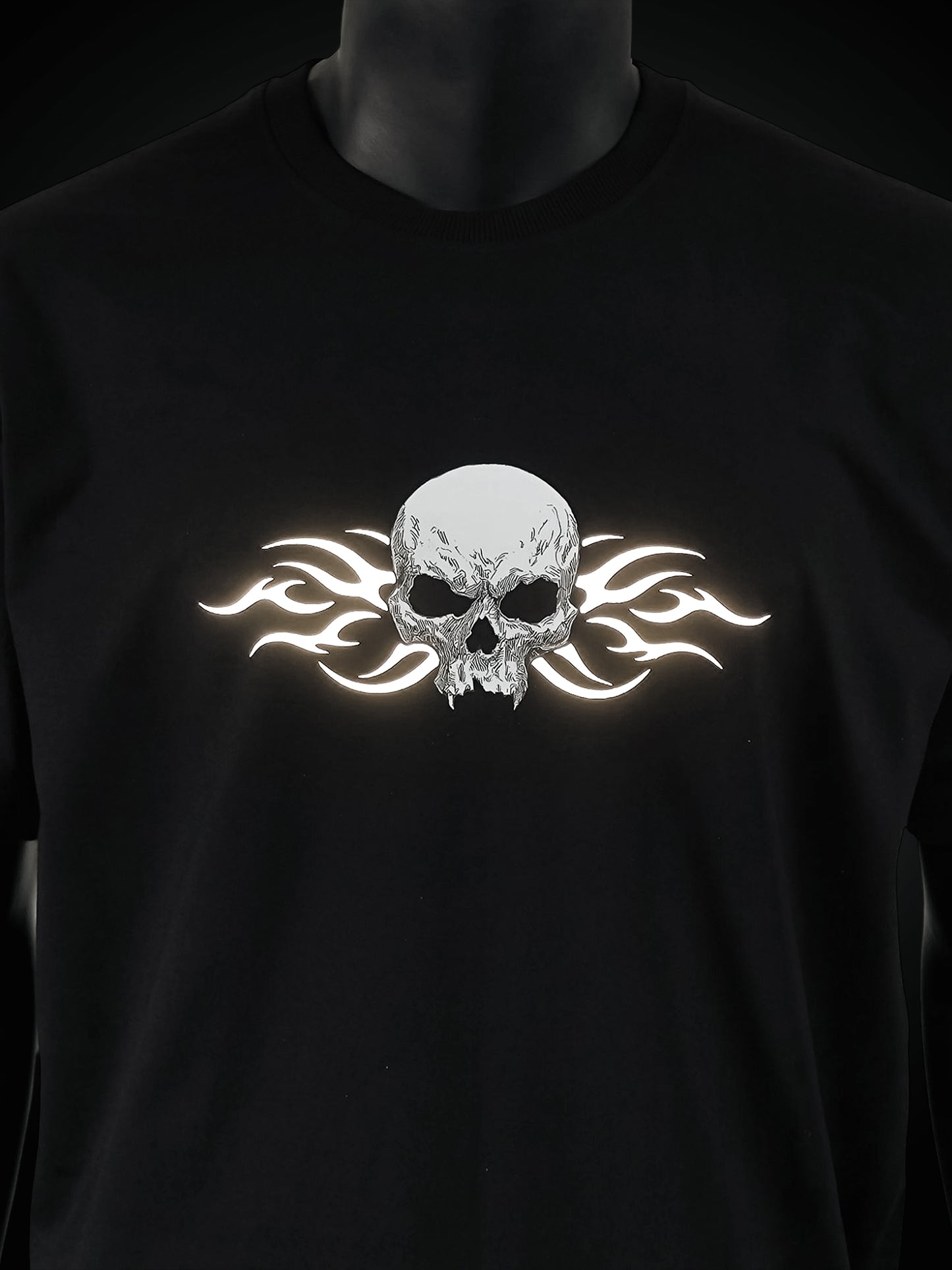 SKULLED | Oversized | Reflective Tee