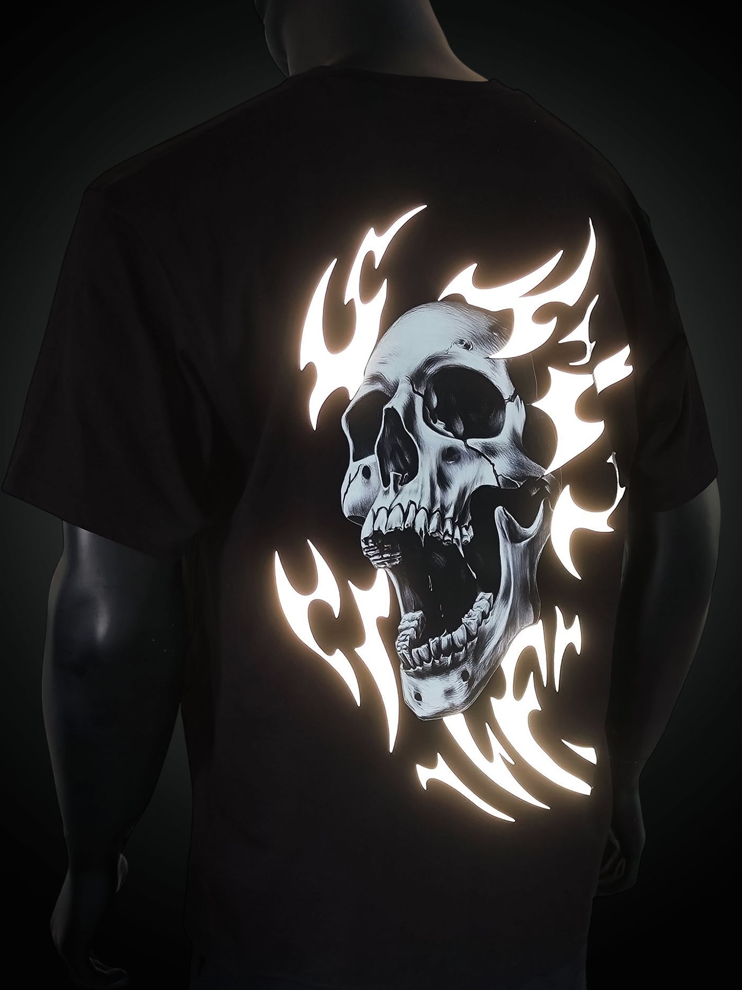 SKULLED | Oversized | Reflective Tee
